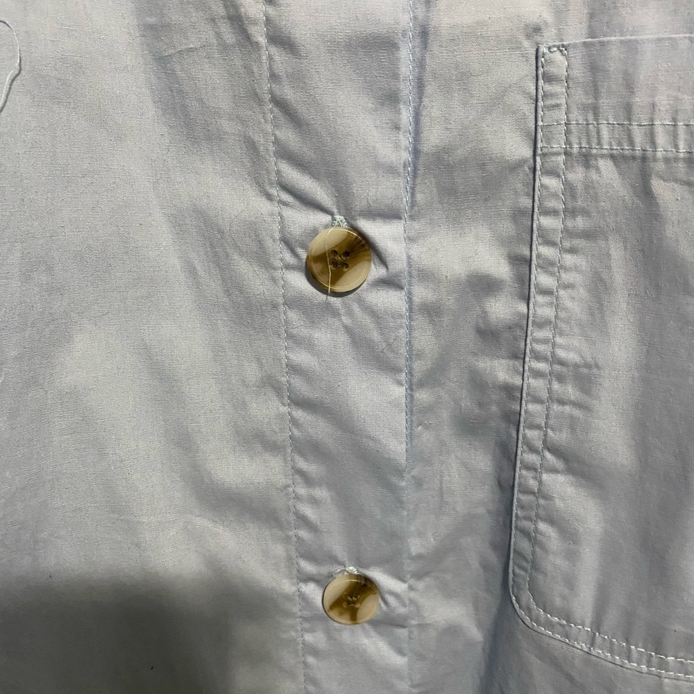 Women’s Light Blue Button-Up Shirt oversized - Picture 3 of 5